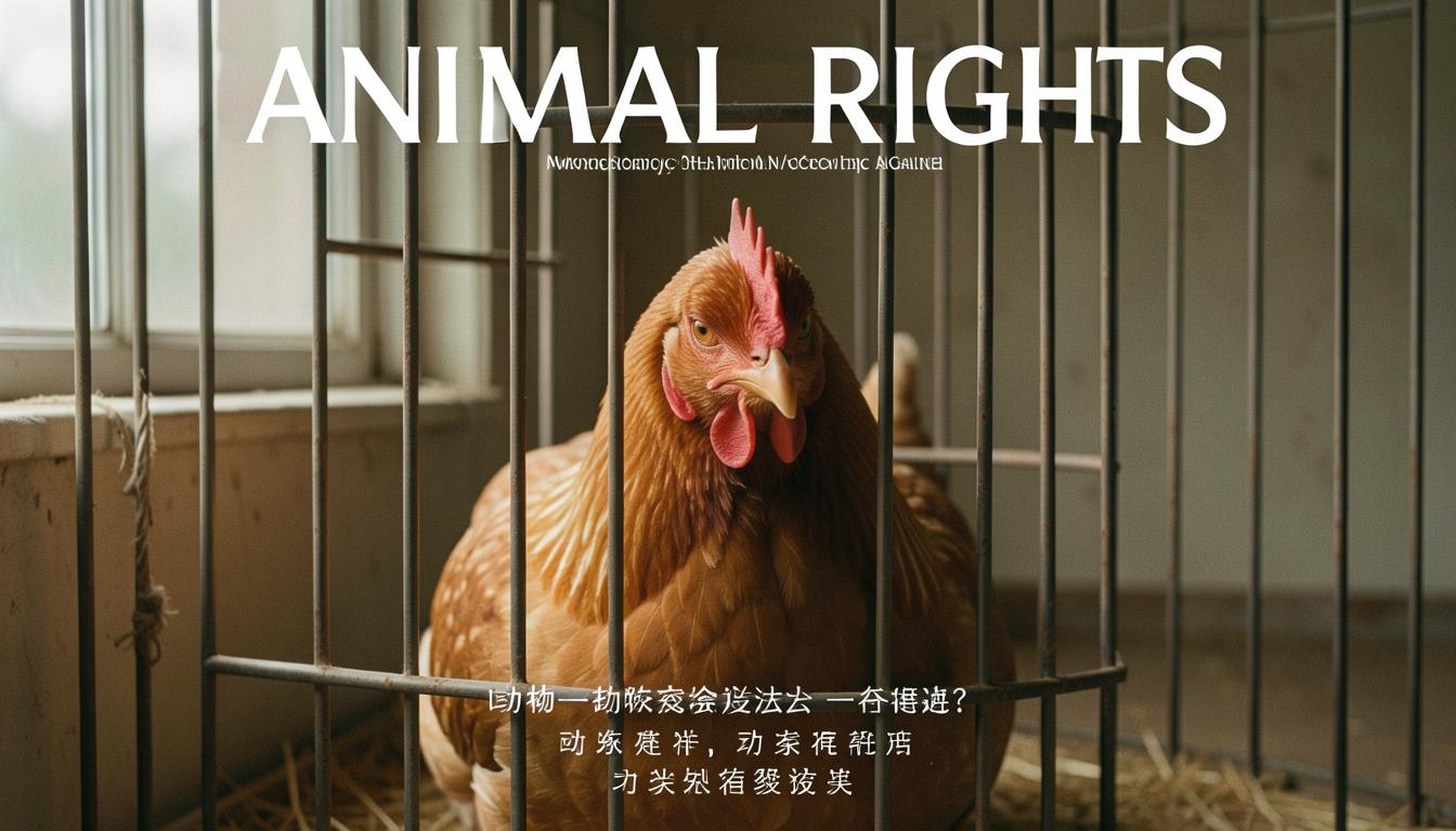 关在笼子里的鸡，期待着更好的生活