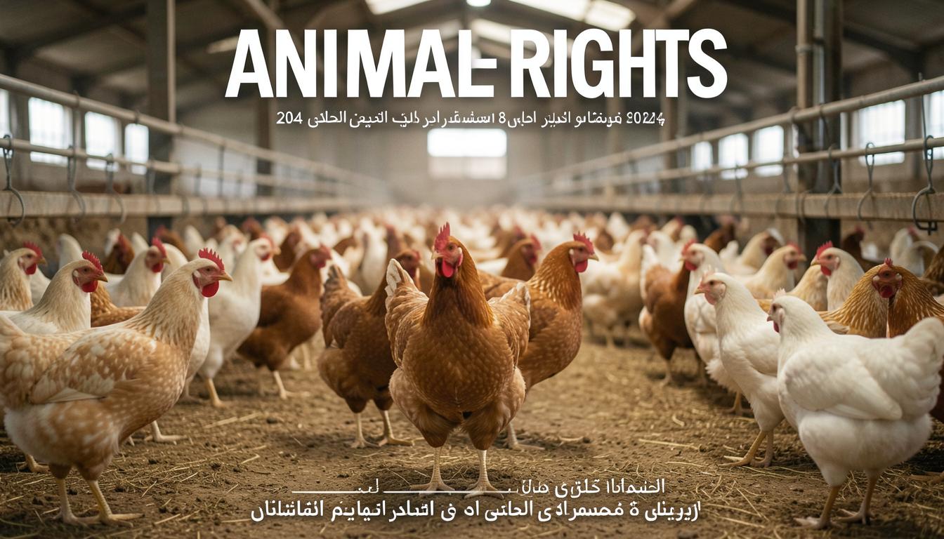 براغيث في مزرعة الدجاج الصناعية