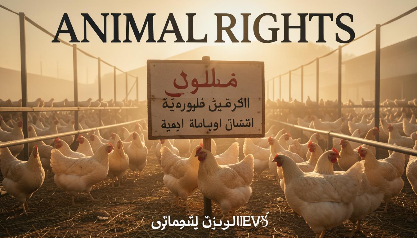 براغيث في مزرعة دجاج بدون ملصق