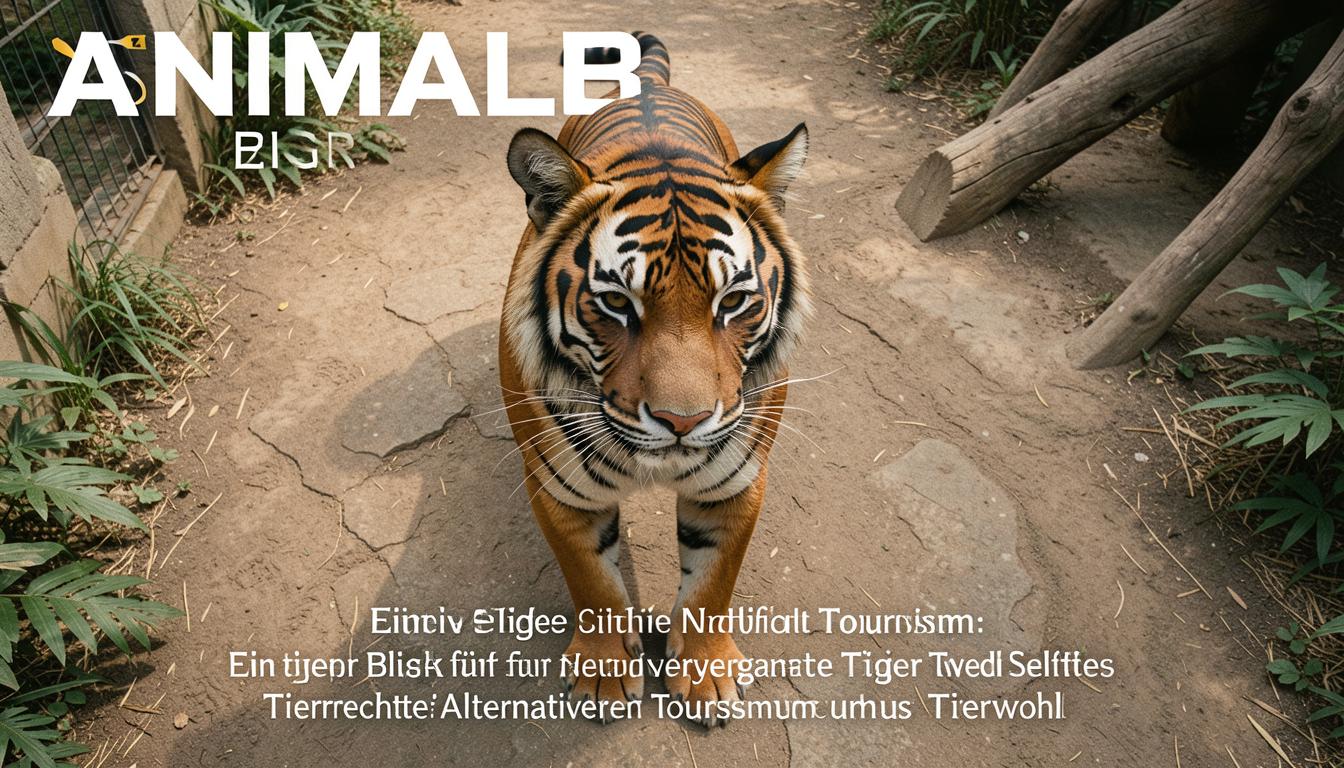 Ein Tiger in einem Zoo, der sich unwohl fühlt