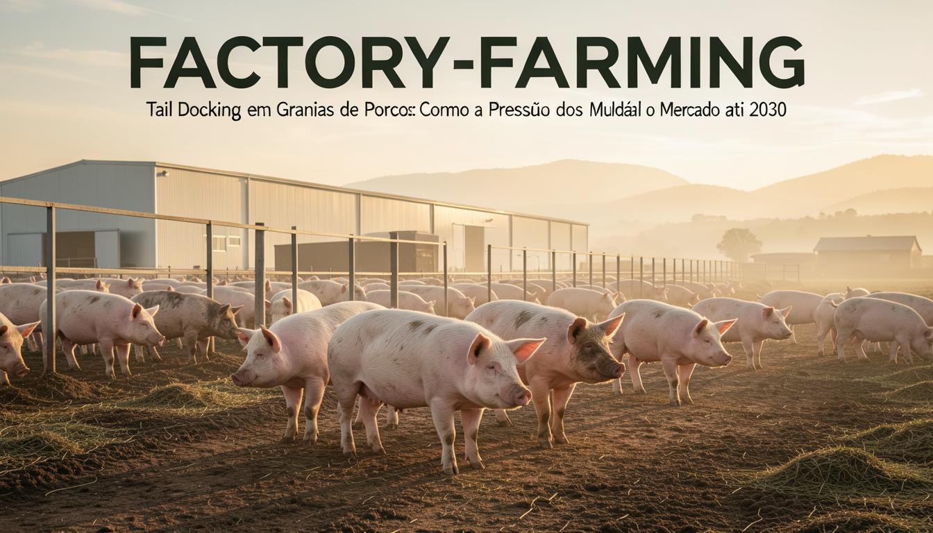 Granjas de porcos com instalações modernas e éticas, simbolizando o futuro da indústria de processamento de carne
