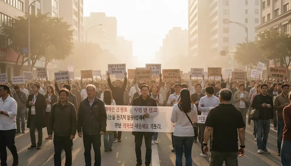 동물 권리 및 법적 인격체 부여를 위한 시위 모습