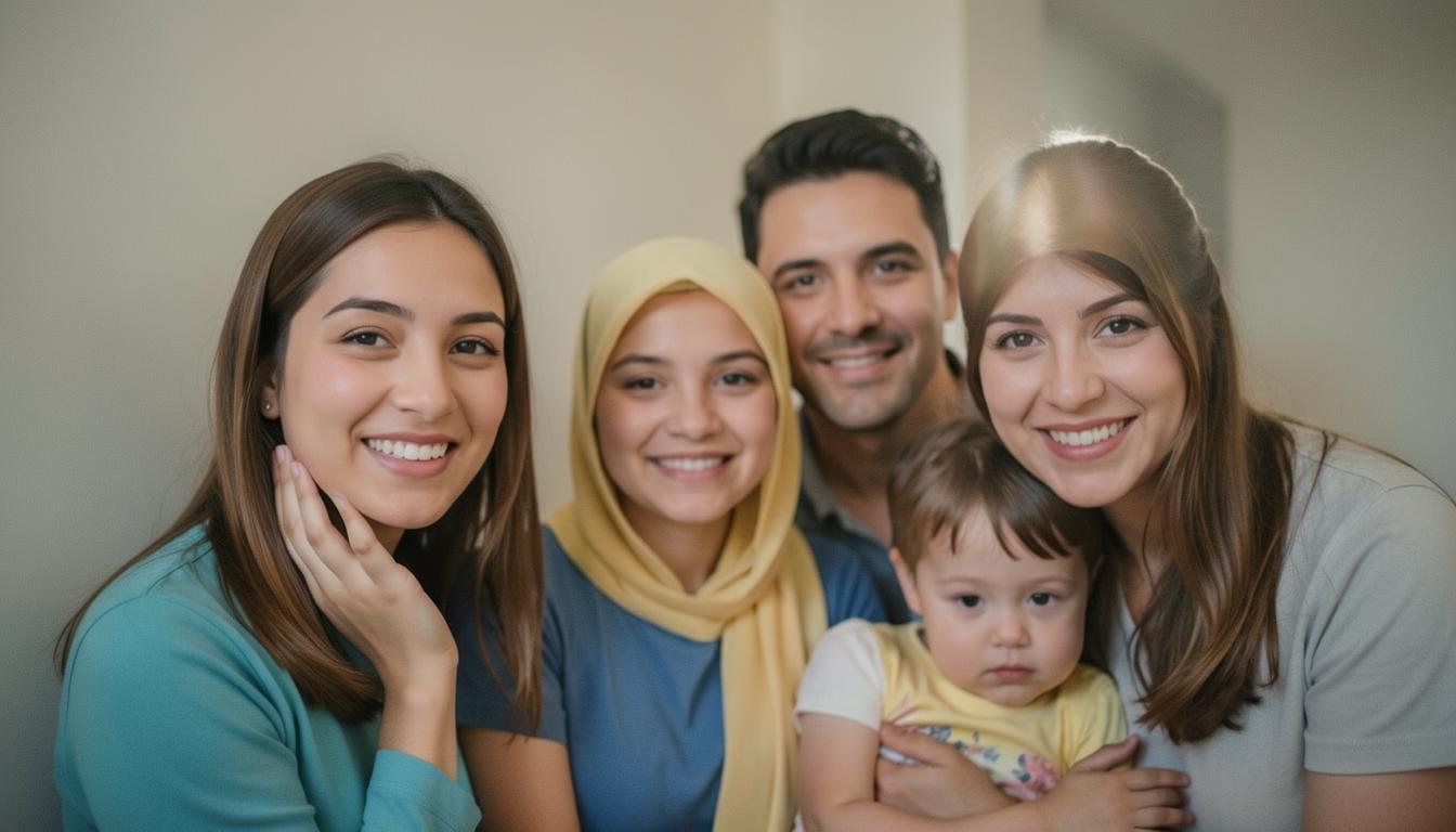 ایل جی بی ٹی کیو+ دوستوں اور خاندان کا ایک چنا ہوا گروپ ویگن کھانوں کے ساتھ خوشگوار گفتگو کرتا ہوا، جبری پنکھ جھاڑنے کے خلاف وکالت کا پیغام