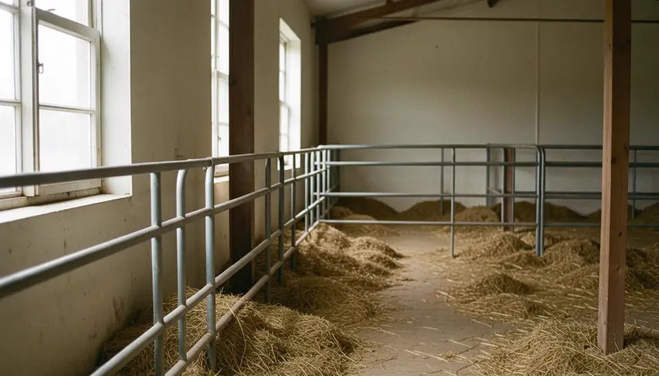 Shackle lines dans une ferme d'élevage canadienne