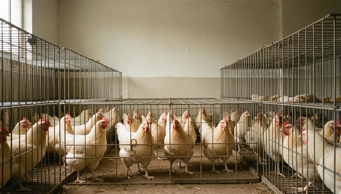Pollos de engorde en jaulas estrechas: ¿Cuál es la realidad detrás de la industria avícola?