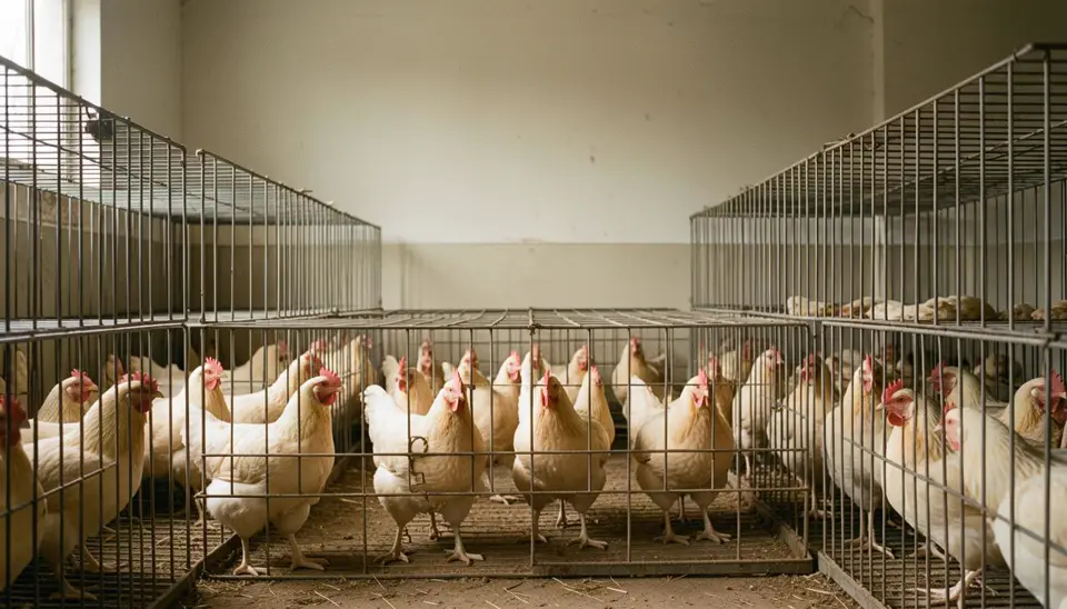Pollos de engorde en jaulas estrechas: ¿Cuál es la realidad detrás de la industria avícola?