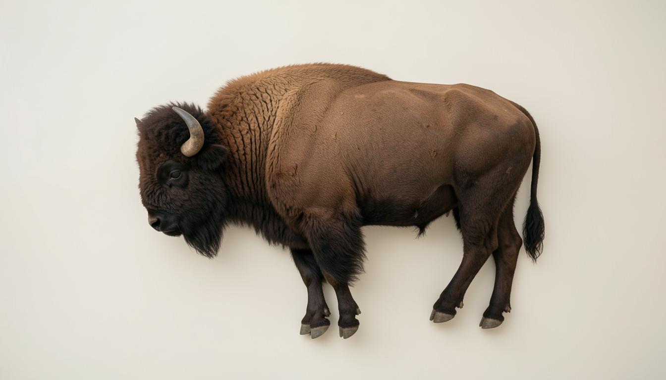 European bison in high-altitude meadow