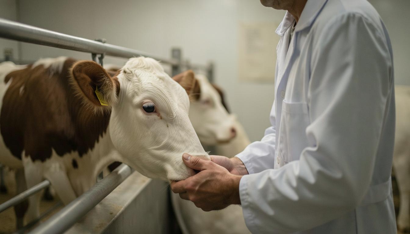 Separação de bezerros em laticínios industrializados, destacando o contato humano inicial e o risco de resistência a antibióticos