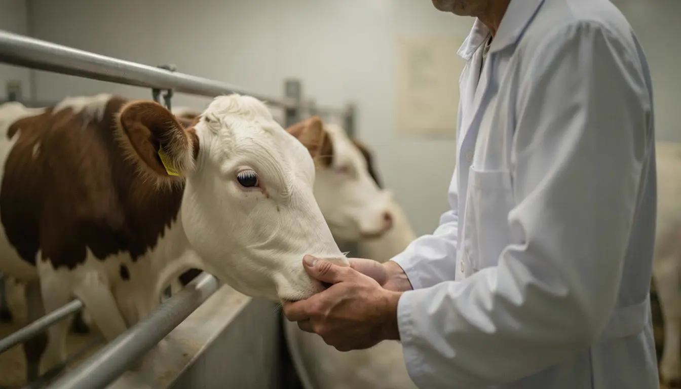 Separação de bezerros em laticínios industrializados, destacando o contato humano inicial e o risco de resistência a antibióticos