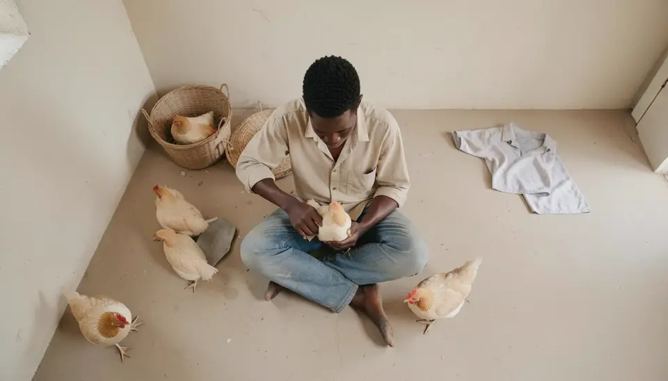 Mkulima wa kuku wa mkataba anaonyesha dhiki ya kazi na mgogoro wa afya ya akili kwenye shamba lake.