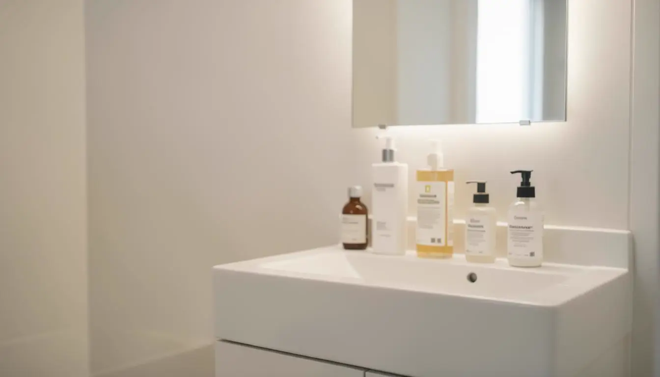Salle de bain à faible impact avec des produits naturels et écologiques