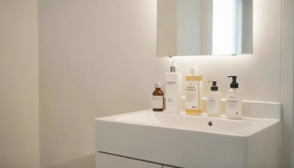 Salle de bain à faible impact avec des produits naturels et écologiques