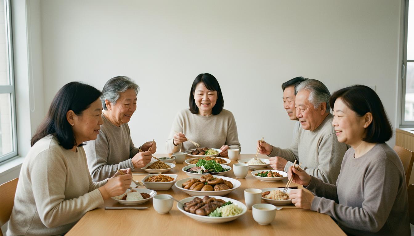 한인 가족의 다양한 음식, 기후 변화와 식단 전환을 고려합니다