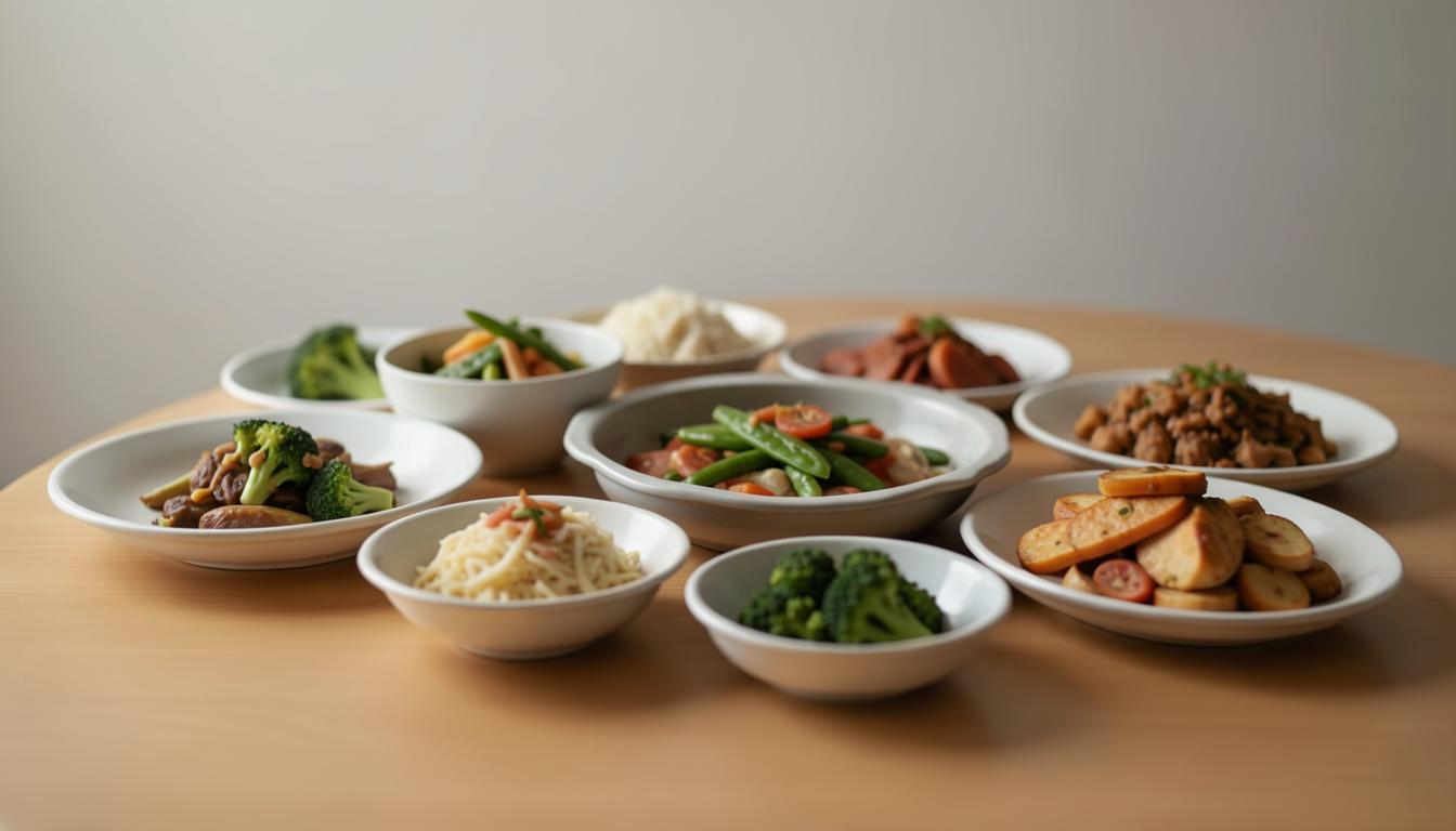 한 사람분의 채식 식단