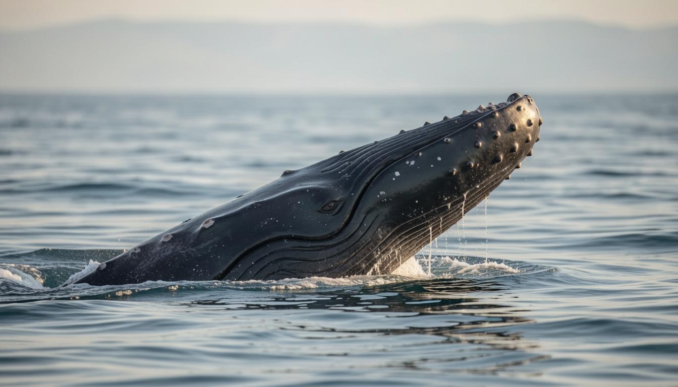 Right whale leaping, symbolizing the urgent need to protect their dwindling population