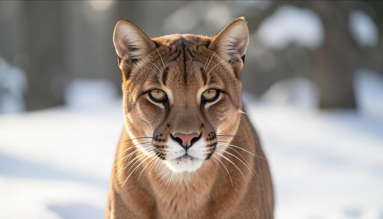 Eastern cougar in its natural habitat, Canada