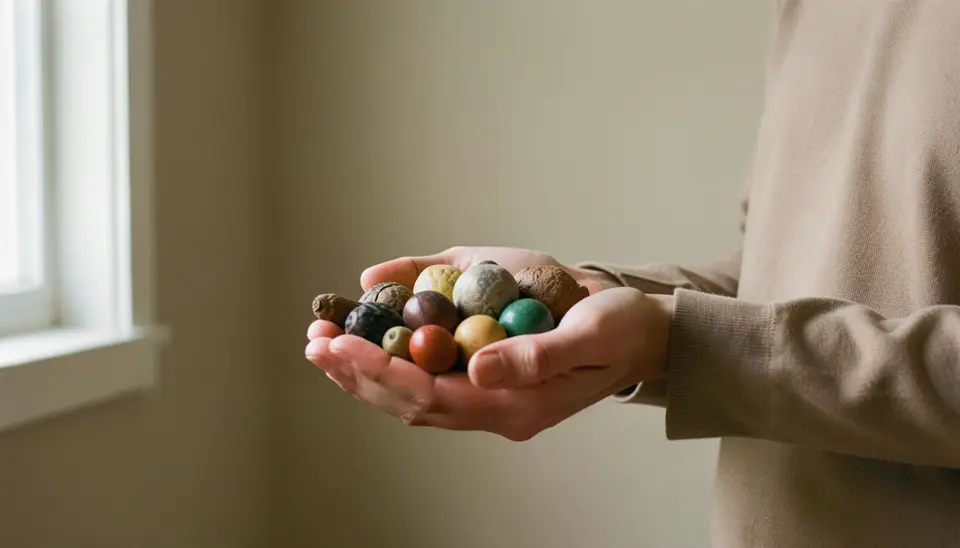 Mains tenant diverses semences pour la conservation de semences, concept d'économie alimentaire.