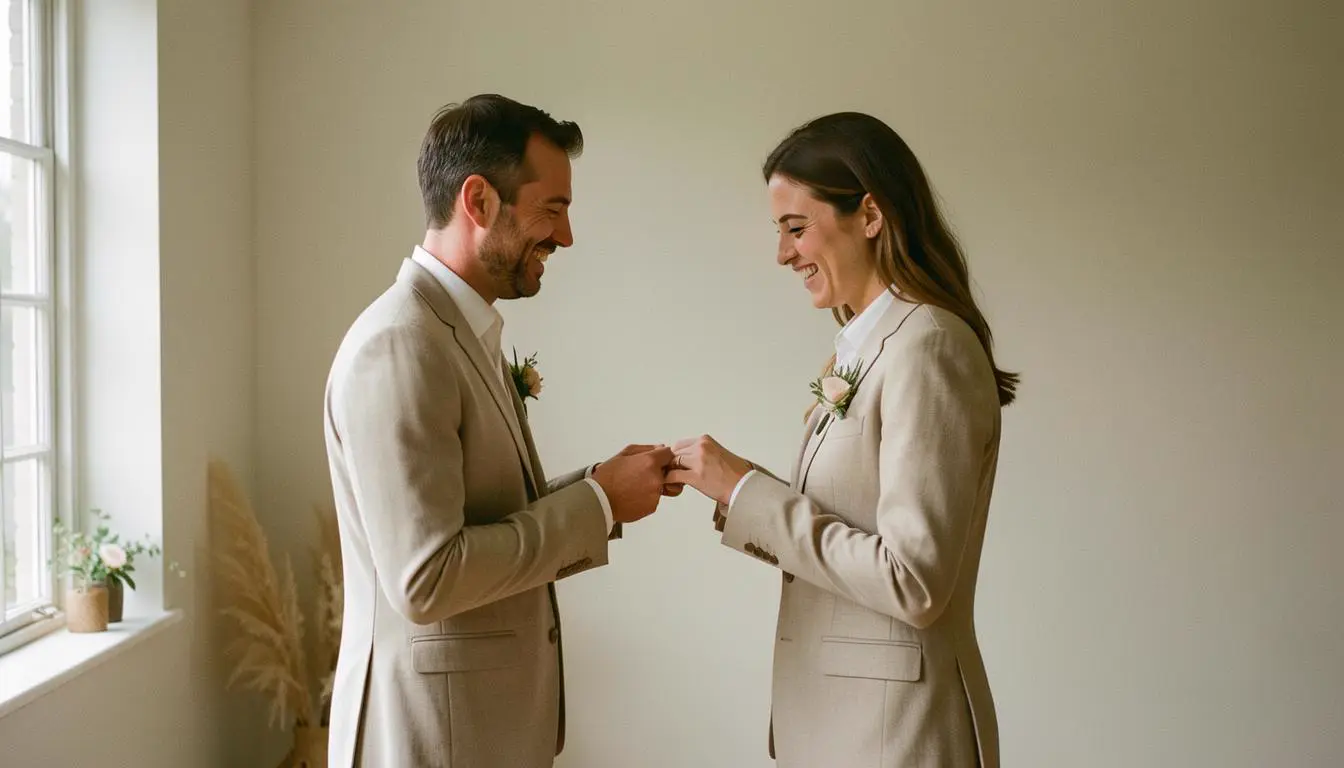 Eco-friendly wedding ceremony with lush greenery