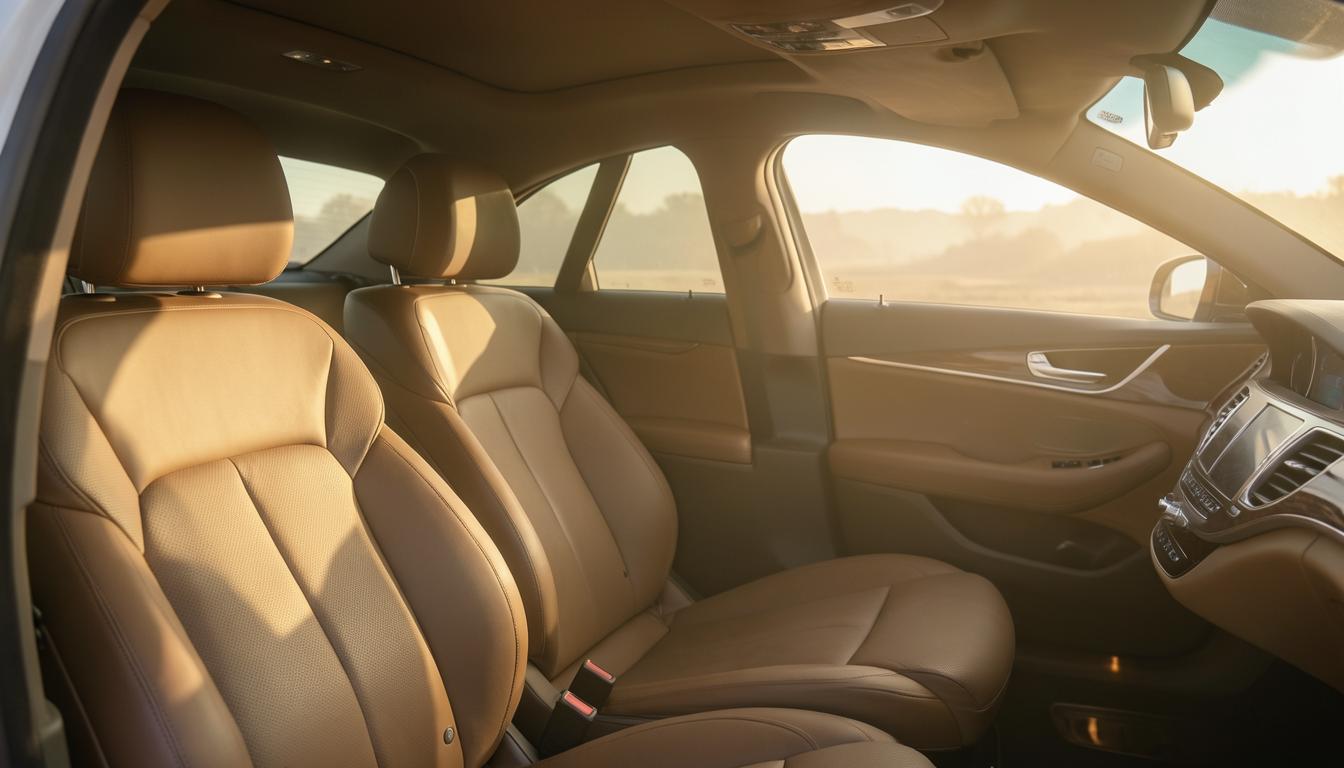 Vegan car interior showcasing sustainable materials