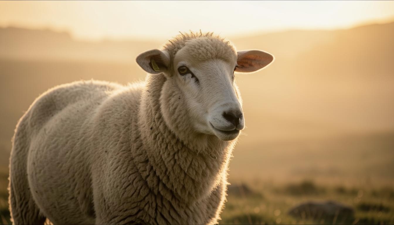 So sánh mulesing và không mulesing trên lông cừu Merino: bên phải có sẹo do mulesing, bên trái da nhăn tự nhiên, minh họa cho chiến dịch truyền thông về len cừu.