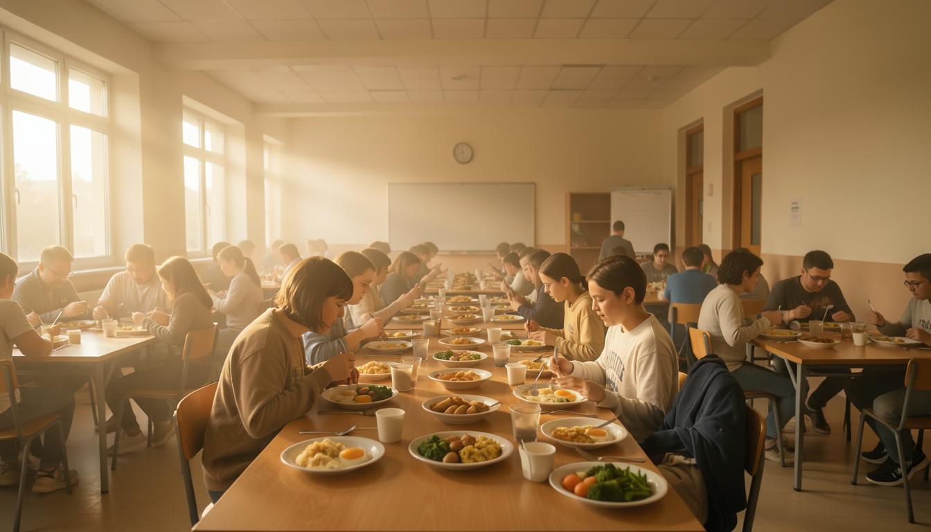 Okul kafeteryasında öğrenciler için etik yumurta tüketimi ve kamu alım reformu