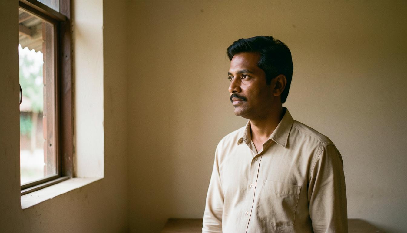 சிறு நகர விவசாயி பேட்டரி கூண்டுகளைப் பார்த்து வினவும் காட்சி - விலங்கு நலன் மற்றும் சட்ட விளைவுகள்