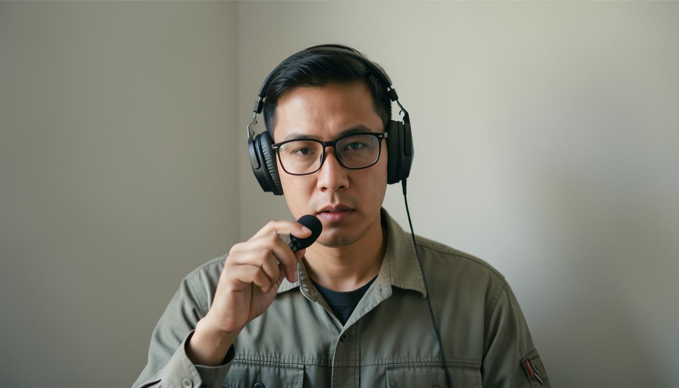 Phóng viên điều tra đeo thiết bị bảo hộ trước lò mổ gia cầm, minh họa cho controlled-atmosphere killing điều tra ngầm.