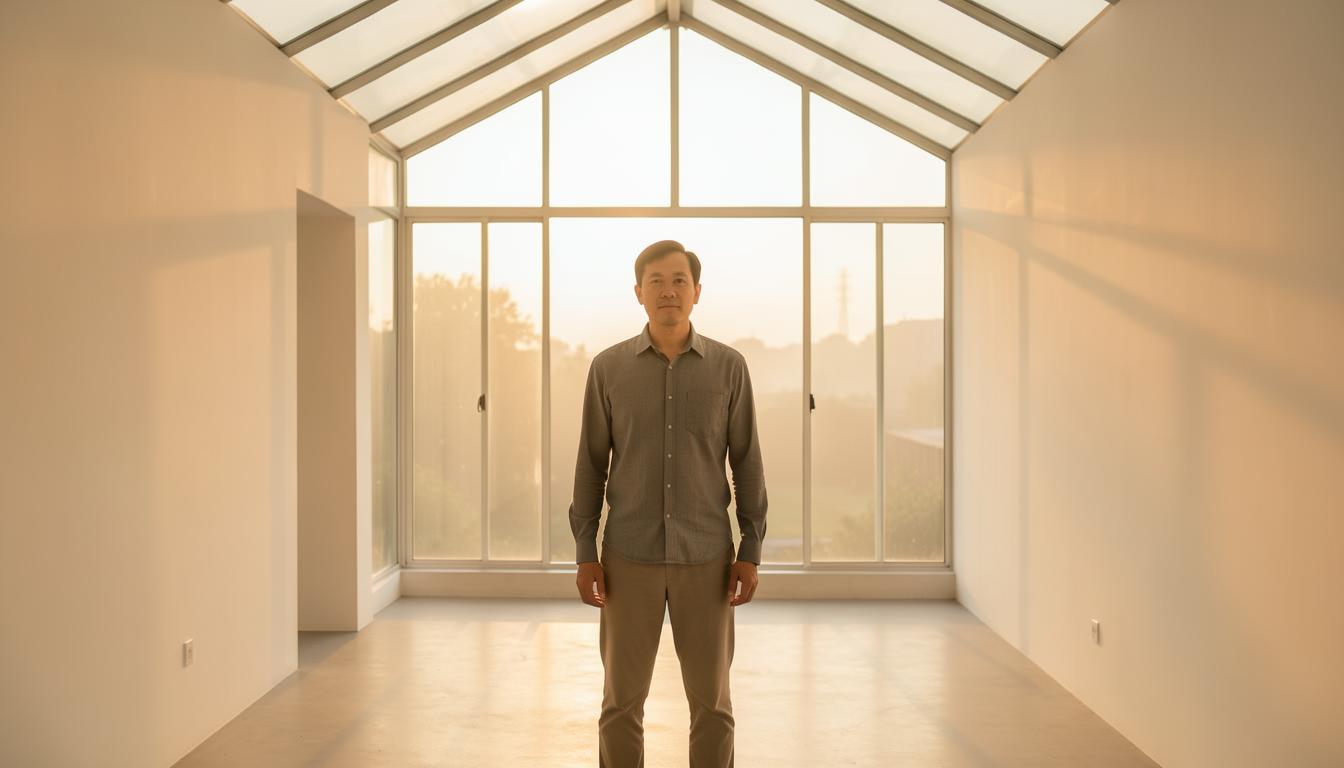 Người nông dân chuyển đổi từ gà thịt mật độ cao sang trồng nấm, giảm ô nhiễm không khí cho người làm việc từ xa.